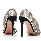 Tassel One Side Rhinestone Waterfall Sandal Stilettos
